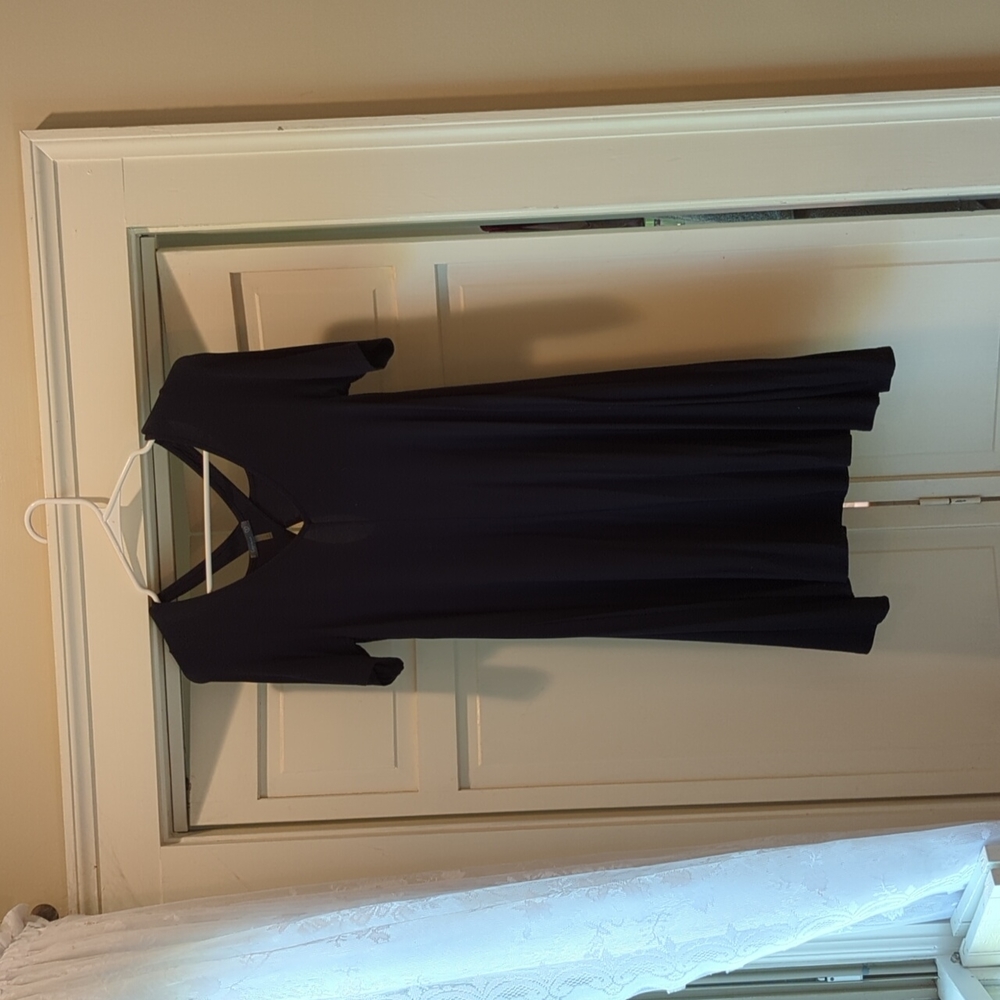 Navy midi dress
